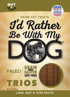 I'd Rather Be With My Dog Trios - Lamb, Beef, Pork 12Z