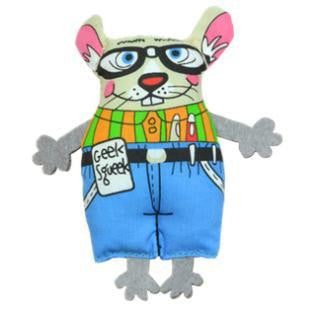 Petstages Madcap Geeky Squeek Mouse 100% American Catnip Toy