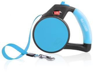 Wigzi Gel Leash-Retractable Blue Small 13ft Up to 26 lbs