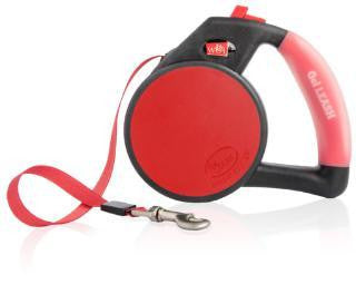 Wigzi Gel Leash-Retractable Red Small 13ft Up to 26 lbs