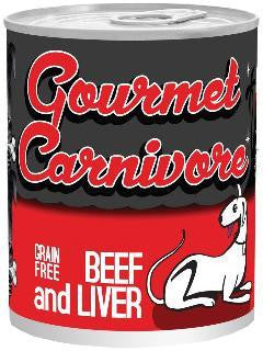 Tiki Dog Gourmet Carnivore Beef and Beef Liver 12-12oz