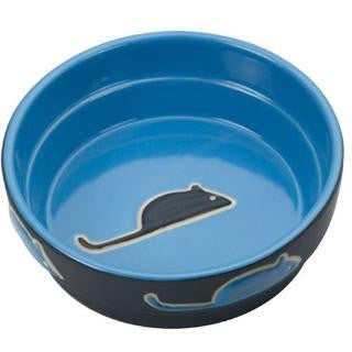 Ethical Fresco Cat Dish Blue 5