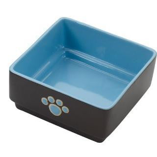 Ethical Four Square Dog Dish Blue 5