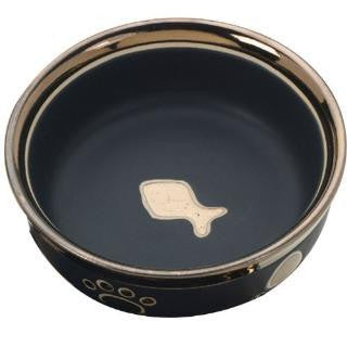 Ethical Ritz Copper Rim Cat Dish Black 5