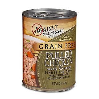 Evanger's Against The Grain Hand Pulled Chicken - Dog Food - 12-12 oz.