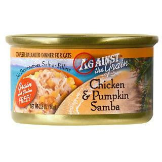 Evanger's Against The Grain Chicken & Pumpkin Samba Cat Food 24-2.8 oz.