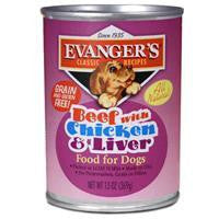 Evanger's All Meat Classics Beef-Chicken-Liver, 12-13 oz.