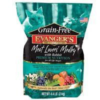 Evanger's Grain-Free Meat Lover's Medley With Rabbit Dry Cat Food 4.4 Lb.