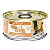 Weruva Fowl Ball Chicken & Turkey Recipe Au Jus Cans Cat 24-6.0 oz.