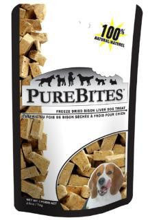 PureBites Bison Liver 1.23oz- 35g- Entry Size Dog Treats