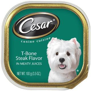 Mars Cesar Cuisine T-bone Steak 24-3.5Z Cans