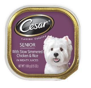 Mars Cesar Cuisine Senior Chicken-Rice 24-3.5 Cans