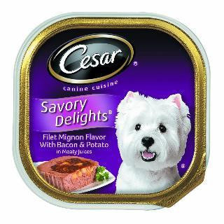 Mars Cesar Savory Delights Fillet Mignon W-Bacon & Potato 24-3.5Oz