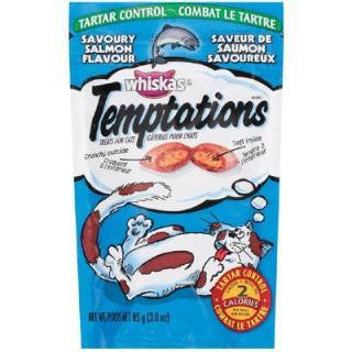 Mars Whiskas Temptations Savory Salmon 12-3Oz Pouch