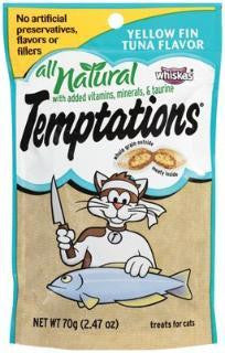 Mars Whiskas Temptations Natural Tuna 12-3Oz Pouch