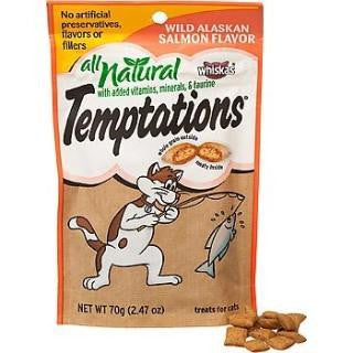 Mars Whiskas Temptations Natural Salmon 12-3Oz Pouch