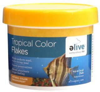 Elive Tropical Color Flake Food .5z