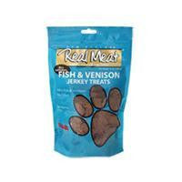 The Real Meat Company Dog Jerky Treats Fish-Venison 4 oz.