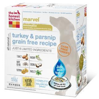 Honest Kitchen Marvel LID Grain Free Dehydrated Turkey-Parsnip Dog Food 10#