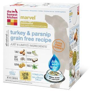 Honest Kitchen Marvel LID Grain Free Dehydrated Turkey-Parsnip Dog Food 4#