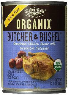 Castor & Pollux Butcher & Bushel Chicken Shredded Dog 12-12.7 oz.