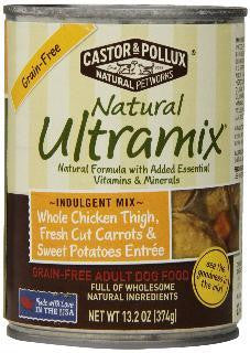 Castor &amp; Pollux Ultramix Grain Free Chicken, Carrot &amp; Peas 12-13 oz.