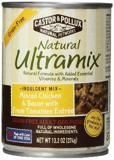 Castor &amp; Pollux Ultramix Grain Free Chicken, Bacon &amp; Tomato 12-13 oz.