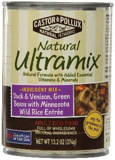 Castor & Pollux Ultramix Grain Free Duck, Venison, Green Beans & Wild Rice 12-13 oz.