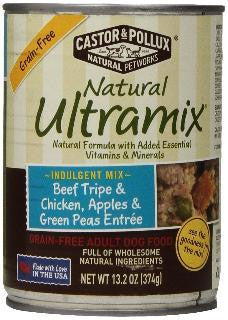 Castor &amp; Pollux Ultramix Grain Free Tripe, Chicken &amp; Apple 12-13 oz.