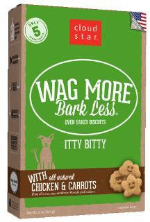 Wag More Bark Lesse Original Itty Bitty Oven Baked Treats with Chicken and Carrots 8Z