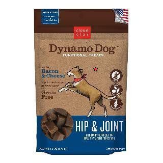 Cloud Star Dynamo Dog Functional Treats: Hip & Joint - Bacon & Cheese 14 oz.