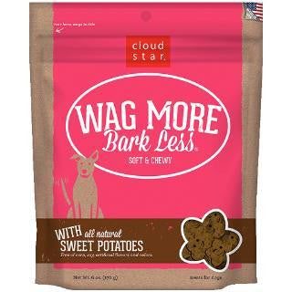 Wag More Bark Lesse Original Soft & Chewy Treats with Sweet Potatoes 6Z