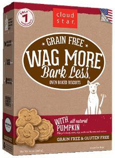 Wag More Bark Lesse Grain Free Oven Baked Treats with Pumpkin 14Z