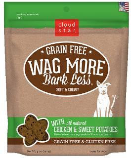 Wag More Bark Lesse Grain Free Soft & Chewy Treats with Chicken & Sweet Potato 5Z