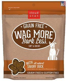 Wag More Bark Lesse Grain Free Soft & Chewy Treats with Savory Duck 5Z