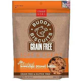 Cloud Star Grain Free Itty Bitty Buddy Biscuits Homestyle Peanut Butter 7 oz. Bag