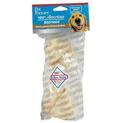 Pet Factory USA Clear Peanut Butter Beefhide Bone 8