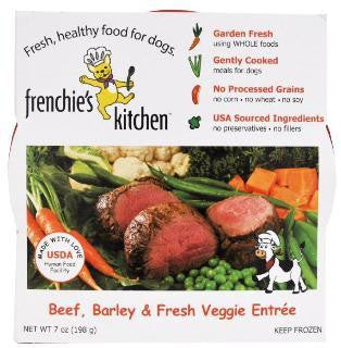 Frenchie's Beef, Barley & Fresh Veggie Entree- Single 7oz