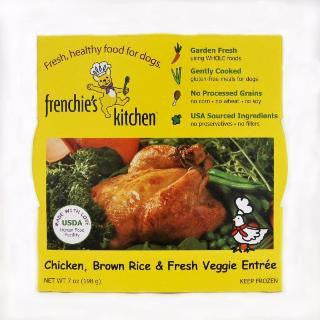 Frenchie's Chicken, Brown Rice & Fresh Veggie Entree- Single 7oz