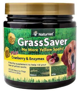 NaturVet GrassSaver Plus Cranberries & Enzymes Soft Chews 120CT *Replaces 978078