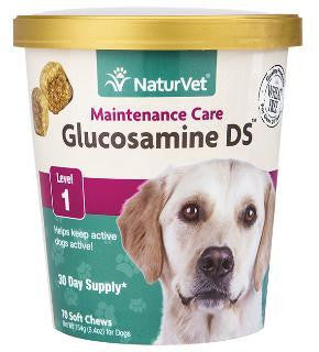 NaturVet Glucosamine DS Level 1 Soft Chews - Small & Medium Breeds 70 ct.