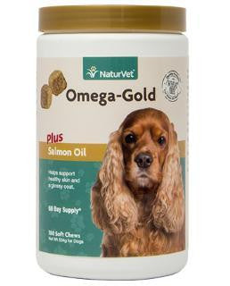 NaturVet Omega Gold Plus Salmon Oil Soft Chew 180 ct.