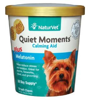 NaturVet Quiet Moments Plus Melatonin Soft Chew 70 ct.