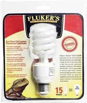 Fluker's Sun Glow Coil Bulb 5.0 UV Bulb 20 Watts