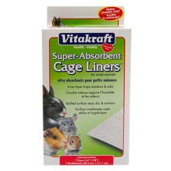 Vitakraft Small Animal Absorbent Cage Liner 7Pk